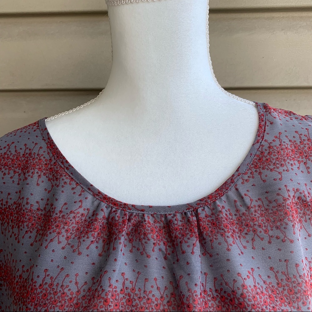 •Emmelee• Print Chiffon Shift Mini Dress - Size Medium - Picture 3 of 8